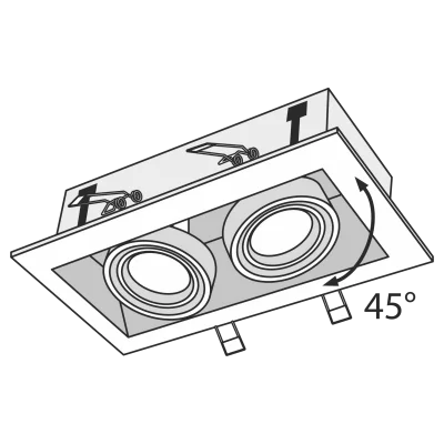 Встраиваемый светильник Downlight 24.5X12.6X7.2 CM 3