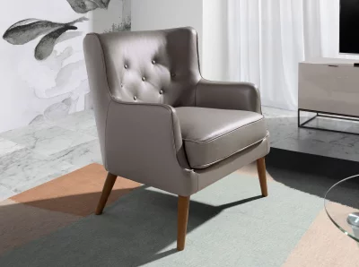 Кожаное кресло с обивкой капитоне Iker 75X80X89 CM 3