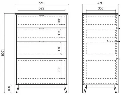 Высокий комод Case 67X45X100 CM 8