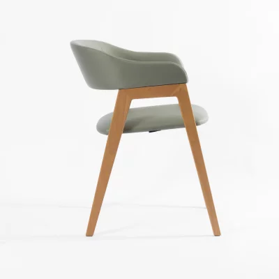 Стул Челси оливковая экокожа массив бука натуральный 73X59X52 CM 3