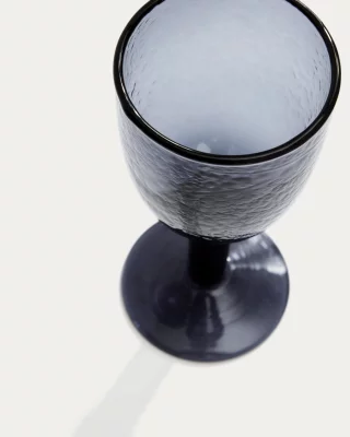 Винный бокал Vinea из синего переработанного стекла 7.5X7.5X17 CM 4
