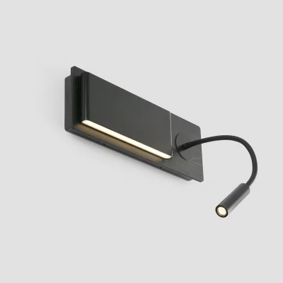 Черное настенное бра с ридером Mood LED 2x3W 2W 3000K 37X33X13 CM 4