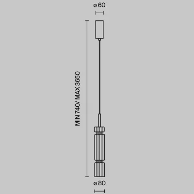 Подвесной светильник Ordo 8X8X74 CM 11