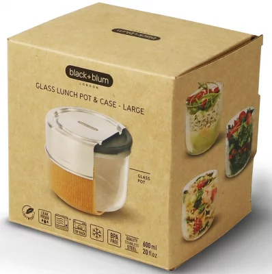 Ланч-бокс Glass lunch bowl 600 ml светло-коричневый 4