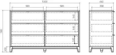 Комод Case 130X45X78 CM 7