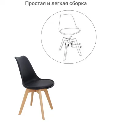 Комплект из 2 стульев Eames Bon чёрный 98X54X84 CM 8
