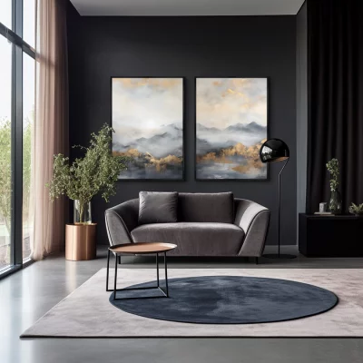 Набор из двух постеров на холсте Mountain Peaks  75X105 / 75X105 CM 4