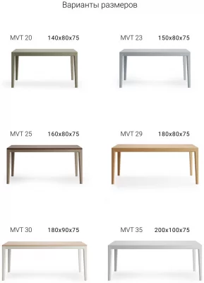 Обеденный стол Mavis 200X100X75 CM 8