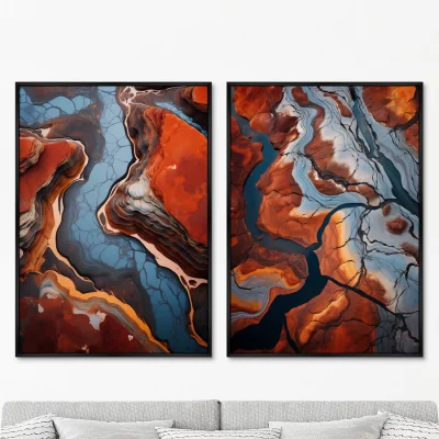 Набор из двух постеров на холсте Stone Color Palettes  75X105 / 75X105 CM 8