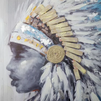 Фактурная картина North American Indian 120X80 CM 4