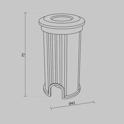Уличный встраиваемый светильник Импульс 4.2X4.2X7.2 CM 7
