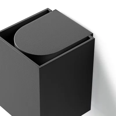 Уличный настенный светильник KOV квадратный черный LED 6W 3000K 34° 10,8X8,7X8 CM 3