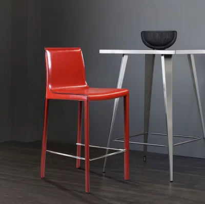 Стул полубарный Barrie 46X48X97 CM красный 8