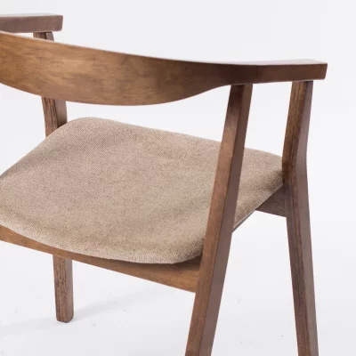 Стул Джон бежево-коричневая ткань ножки орех 56X47X77 CM 7