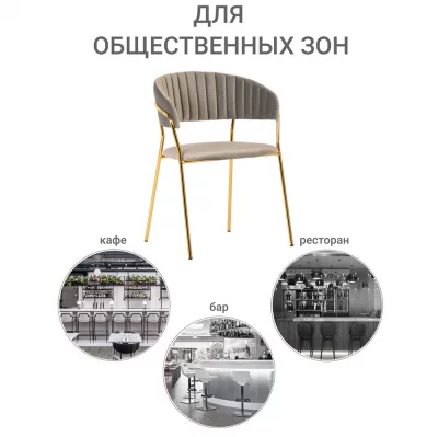 Комплект из 4 стульев Turin латте, золотые ножки 78 CM 11