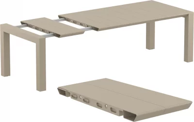 Стол пластиковый раздвижной Vegas 180-220X100X75 CM бежевый 5