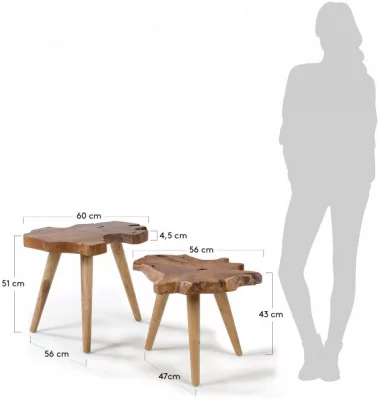 Набор столиков Hattie 51X60X50 / 43X50X46 CM 6