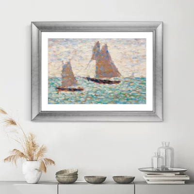 Постер Two Sailboats at Grandcamp 81X61 CM 3