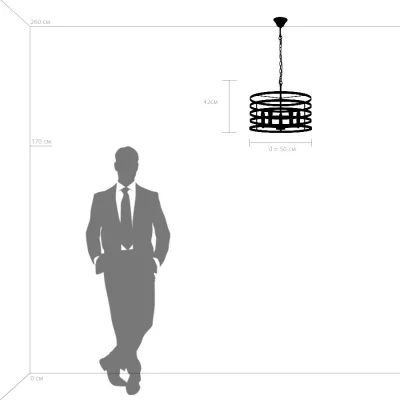 Подвесная люстра Epsilon 50X50X69 CM 7