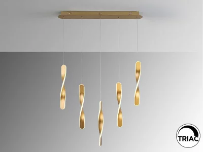 Люстра Twist 5L золотая 77X41X9 CM 12