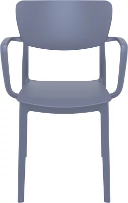 Стул пластиковый Lisa 53X54X82 CM серый 4