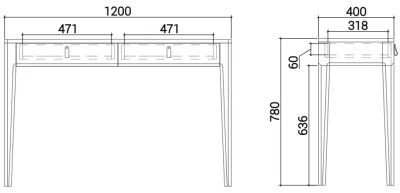 Консольный стол Case 120X40X78 CM 4
