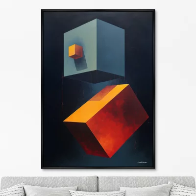 Постер на холсте Cubes the volumetric 75X105 CM 6