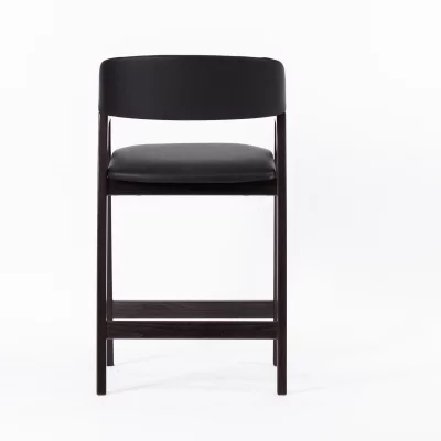 Стул полубарный Челси черная экокожа массив бука 88X59X51 CM 5