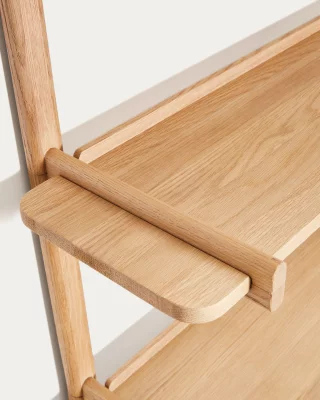 Модульная полка Sitra из 6 полок из массива дуба в натуральной отделке 110X23X202 CM 5