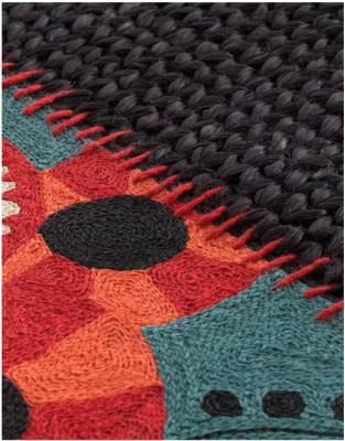 Ковёр из джута и шерсти Rustic Chic Flower 200X300 CM 6
