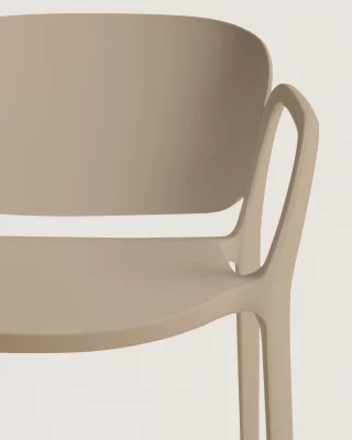 Штабелируемый уличный стул Ania бежевый 60X55X76 CM 4