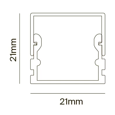 Алюминиевый профиль накладной 21x21 4