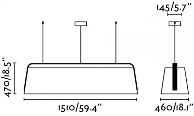 Подвесной светильник Stood 151X46X47 CM 5