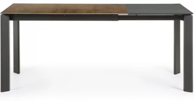 Раскладной стол Atta 120-180X80X76 CM с имитацией состаренного метала коричневый 4