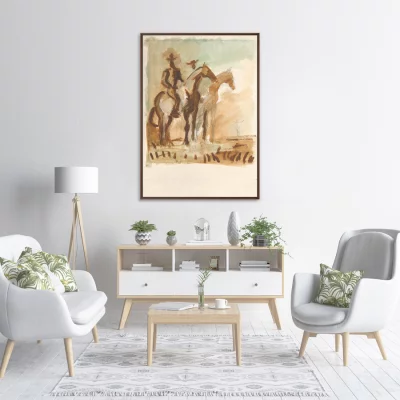 Репродукция картины на холсте Study of the Watch 75X105 CM 3