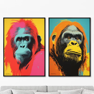 Набор из двух постеров на холсте Orang Utan 75X105 / 75X105 CM 8