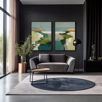 Набор из двух постеров на холсте Above the Crest of the Waterfall 75X105 / 75X105 CM 4