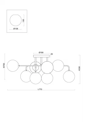 Люстра Navel 76X75X33 CM 21