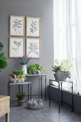 Комплект из трёх столиков Yalwa 61X36X66 / 55X29X59 / 48X23X50 CM 8