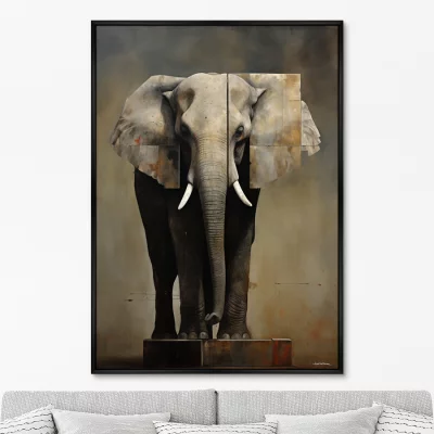 Постер на холсте Hoc est Elephanto 75X105 CM 6