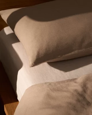 Коричневый пододеяльник из смеси льна Simmel 260X240X1 CM 3