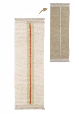 Хлопковая двусторонняя ковровая дорожка Duetto Sage 80X230 CM 10