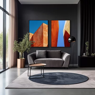 Набор из двух постеров на холсте The Cornerstone 75X105 / 75X105 CM 4