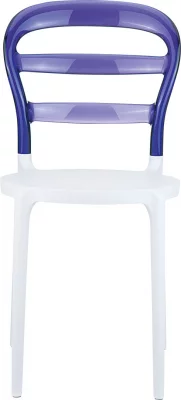 Стул пластиковый Miss Bibi 42X50X85 CM бело-фиолетовый 3
