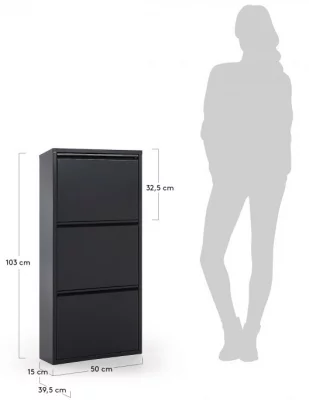 Тумба для обуви Ode 50X15X103 CM тёмно-серая 4