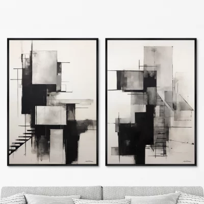 Набор из двух постеров на холсте In bianco e nero 75X105 / 75X105 CM 8