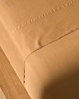 Простыня на кровать 180 см из сатина Sirale цвета меди 270X290X1 CM 3