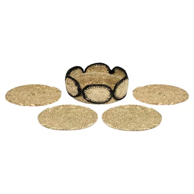 Набор подставок под чашки в коробе Nature + black 12X4 CM 3