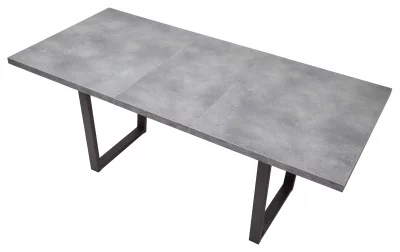 Раскладной обеденный стол ЛОФТ 160 Бетон Портленд/Черный M-City 160X90X76 CM 7