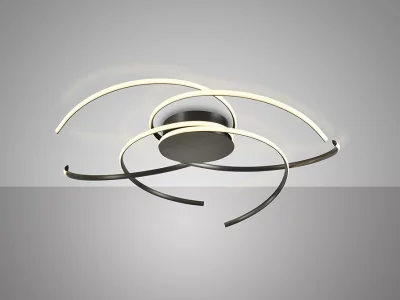 Большой потолочный светильник Cadence черный 100X25X100 CM 10